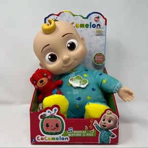 Cocomelon Musical JJ Doll Roto Head Plush Signs Bedtime Song Teddy 10”